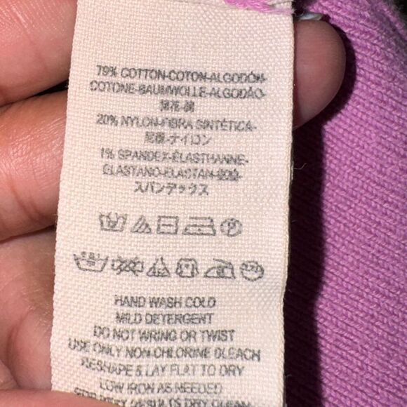 Free People Found My Friend Boucle Sweater Size Medium Slouchy Oversized Purple - Picture 4 of 5